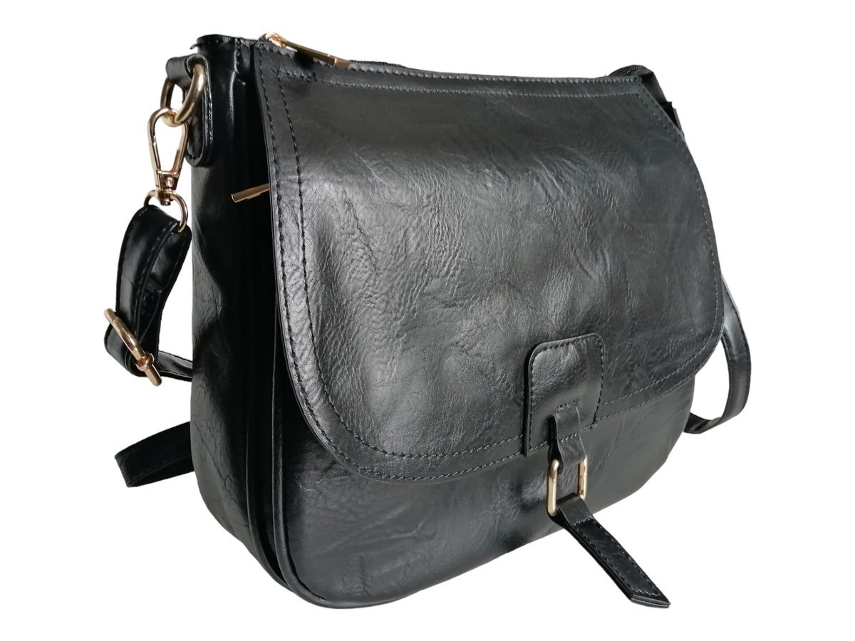 Klasyczna Torebka Damska, Modna Listonoszka, Czarna Damska Torebka Na Ramię