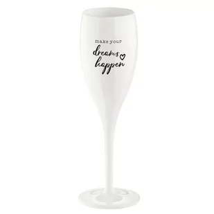 Koziol Kieliszek do szampana Cheers z napisem Make Your Dreams Happen 3440525 - Kieliszki - miniaturka - grafika 1