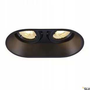 SLV Lampa wpuszczana HORN double QPAR51 czarna 25W 1006121 - Oprawy, klosze i abażury - miniaturka - grafika 1