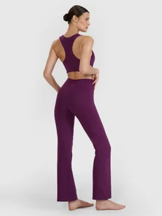 Damskie legginsy do jogi z rozszerzanymi nogawkami 4F 4FWSS25TFTIF324 - fioletowe - Legginsy - miniaturka - grafika 1