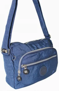 Stylowa Lekka Materiałowa Torba Pozioma Średnia Na Ramię Bag Street NR 2223 GRANATOWY - Gadżety dla niej i dla niego - miniaturka - grafika 3