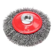 Akcesoria do elektronarzędzi - VERTO Szczotka druciana tarczowa odgięta 100 mm x M14 - miniaturka - grafika 1