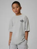 Koszulki dla chłopców - 4F T-shirt loose z nadrukiem chłopięcy - szary 164 (13-14 lat) - miniaturka - grafika 1