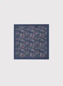 Dodatki do ubrań - Granatowa poszetka we wzór paisley - miniaturka - grafika 1