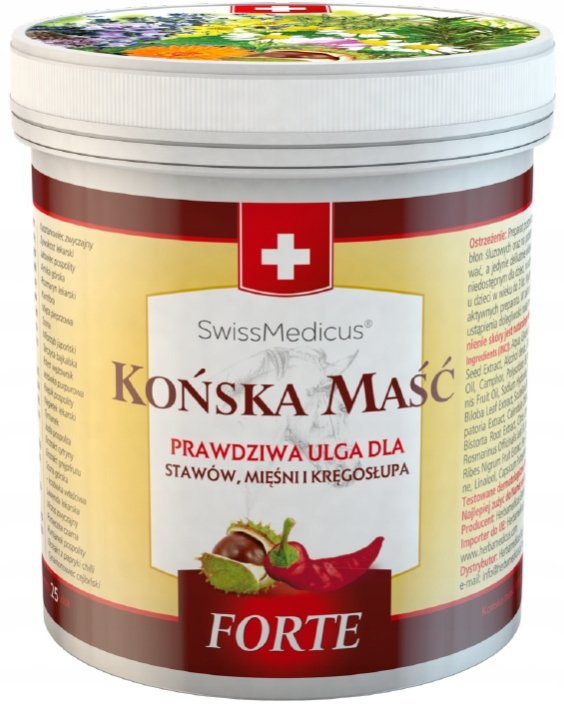 Swissmedicus, maść końska forte, rozgrzewająca, 500 ml Duży wybór produktów |  od 199.99zł | Szybka wysyłka do 2 dni roboczych! | 7081381