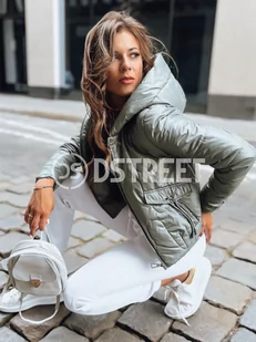 Sportowa kurtka damska pikowana LILYWOOL zielona Dstreet TY3712-L - Kurtki damskie - miniaturka - grafika 1