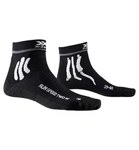 X-Socks Damskie skarpety do biegania Run Speed Two – czarne, ciemnoszare skarpety czarny czarny 35-36 - Skarpetki damskie - miniaturka - grafika 1