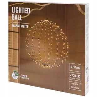 Kula świetlna Święta Ø 50 cm z timerem 272 lampki do wewnątrz i zewnątrz - Lampy ogrodowe Kula świetlna Święta Ø 50 cm z timerem 272 lampki do wewnątrz i zewnątrz - Lampy ogrodowe - miniaturka - grafika 1
