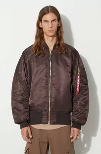 Alpha Industries kurtka bomber dwustronna MA-1 męska kolor brązowy przejściowa - Kurtki męskie - miniaturka - grafika 1