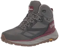 Buty trekkingowe damskie - Jack Wolfskin Damskie buty trekkingowe TERRAVENTURE Texapore MID W, Dark Maroon, 42 EU, Dark Maroon, 42 EU - miniaturka - grafika 1