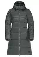 Płaszcze damskie - Jack Wolfskin EISBACH COAT W, Płaszcz outdoorowy Kobiety, slate green, XS - miniaturka - grafika 1
