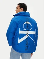 Kurtki męskie - Calvin Klein Jeans Kurtka zimowa 90's J30J324438 Niebieski Oversize - miniaturka - grafika 1