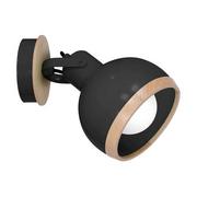 Lampy sufitowe - Luminex Plafon lampa sufitowa spot Oval 1x60W E27 czarny 8657 - miniaturka - grafika 1
