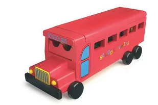 Autobus - zabawka drewniana dla dzieci - Samochody i pojazdy dla dzieci - miniaturka - grafika 1