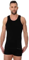 Koszulki męskie - Bezszowa koszulka męska Brubeck Comfort Cotton TA00540 czarna - miniaturka - grafika 1