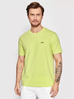 Koszulki męskie - Hugo Boss T-Shirt 50469057 Żółty Regular Fit - grafika 1
