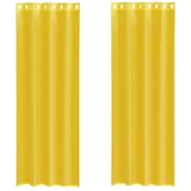 Zasłony - vidaXL Zasłony woalowe z przelotkami 2 szt. żółte - miniaturka - grafika 1