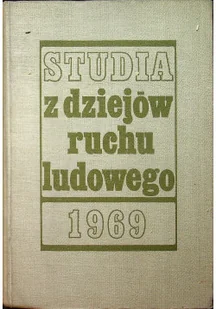 Studia z dziejów ruchu ludowego 1971 - Archeologia - miniaturka - grafika 1
