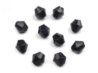 Półfabrykaty do biżuterii - Kryształki Diamentowe Czarne 8mm 40szt - miniaturka - grafika 1