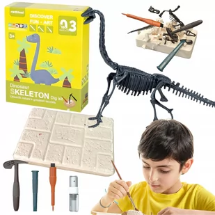 Zestaw Kopalnia Wykopaliska Dinozaur Archeologiczne Szkielet + Narzędzia - Mały naukowiec - miniaturka - grafika 1