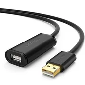 Kable USB - UGREEN Kabel przedłużający USB 2.0 US121, aktywny, 15m (czarny) - miniaturka - grafika 1