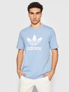 Koszulki męskie - Adidas T-Shirt adicolor Classics Trefoil Tee H06638 Niebieski Regular Fit - grafika 1
