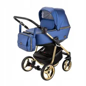 Wózki dziecięce - Wózek 2W1 Adamex Reggio Shine Collection Złote (X127) - miniaturka - grafika 1
