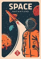Puzzle - PUZZLE Space Adventure Kosmos A3 252 el z Nadrukiem + IMIĘ Pudełko - miniaturka - grafika 1