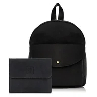 Plecaki - Zestaw Upominkowy Dla Niej Zup-25-Bl: Plecak T-18-Bl Portfel T-11-Bl - miniaturka - grafika 1