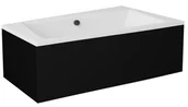 Wanny - Czarno-biała wanna narożna z obudową 170 cm Prawa Infinity Besco - miniaturka - grafika 1