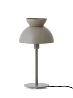 Lampy stojące - Stylowa lampa stołowa Butterfly z zaokrąglonym kloszem w odcieniu szarobeżowym - miniaturka - grafika 1