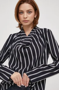 Tommy Hilfiger bluzka damska kolor granatowy wzorzysta - Bluzki damskie - miniaturka - grafika 1