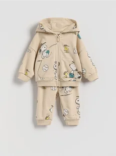 Reserved - Bawełniany komplet Snoopy - beżowy - Komplety dla niemowląt - miniaturka - grafika 1