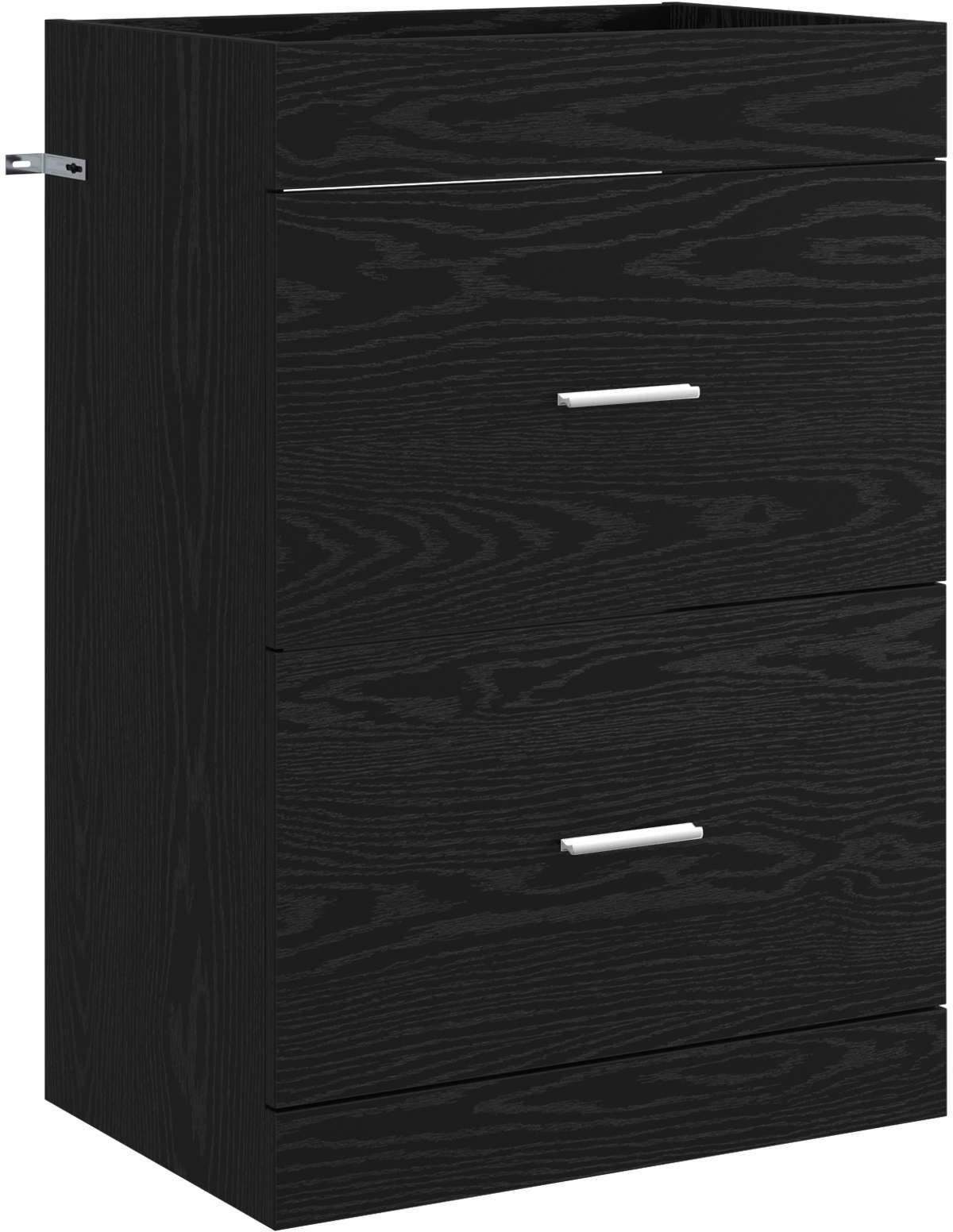 vidaXL vidaXL Szafka pod zlewem w łazience Czarny dąb 56 x 37,5 x 81 cm