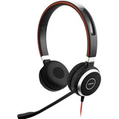 Słuchawki - Jabra Evolve 40 Duo MS czarne - miniaturka - grafika 1