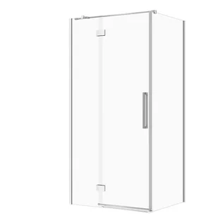Kabina prysznicowa Cersanit Crea 100x90x200 prostokątna lewa chrom transparentne S601-294 - Kabiny prysznicowe - miniaturka - grafika 1