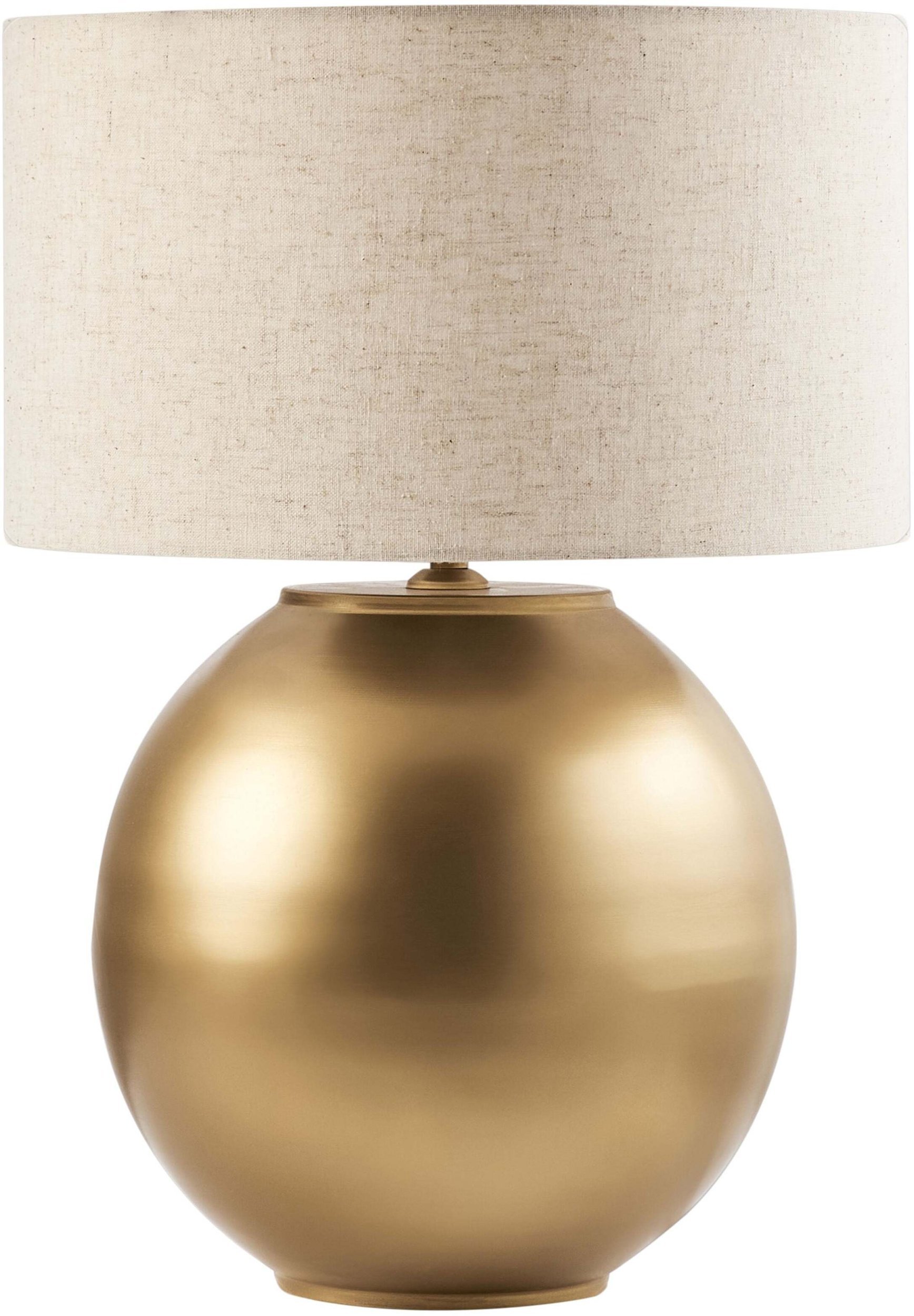 Lampa stołowa Beliani Lampa stołowa SOBRAMATI Metal Mosiężny