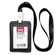 Identyfikatory - Etui Holder na kartę Smycz 60x93 RFID 54x85 Black - miniaturka - grafika 1