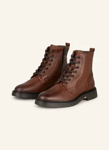 Tommy Hilfiger Botki Sznurowane braun - Botki damskie - miniaturka - grafika 1