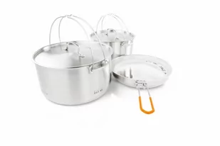 GSI Glacier Stainless Troop Zestaw do gotowania 2020 Zestawy do gotowania 68208 - Kuchnia turystyczne i akcesoria - miniaturka - grafika 1