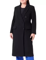 Płaszcze damskie - Sisley Damski płaszcz wełniany, czarny 100, 36 - miniaturka - grafika 1