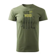 Koszulki męskie - Koszulka dla stolarza stolarz stolarska dla drwala drwal męska khaki REGULAR-XXL - miniaturka - grafika 1