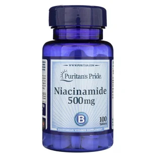 Puritan's Pride Niacynamid 500 mg - 100 tabletek - Witaminy i minerały - miniaturka - grafika 1