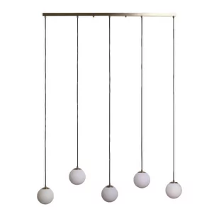 Szklane kule lampa wisząca Milano ABR-LWD-5XE27 Abruzzo złoty biały czarny - Lampy sufitowe - miniaturka - grafika 1