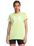 Koszulki i topy damskie - Under Armour Koszulka "Sportstyle" w kolorze zielonym - miniaturka - grafika 1