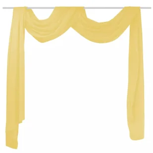 vidaXL Draperia z woalu, 140x600 cm, żółta - Akcesoria do wystroju okien - miniaturka - grafika 1