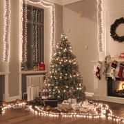 Ozdoby bożonarodzeniowe - vidaXL Sznur lampek LED, 2000 diod w kolorze ciepłej bieli, 40 m, PVC - miniaturka - grafika 1