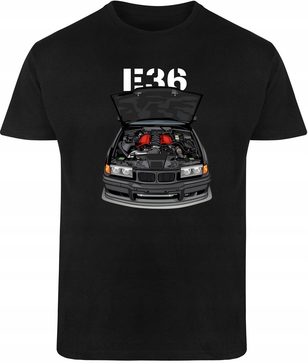 Koszulka BMW E36 motoryzacyjna Auta Mpower M3 Stance prezent R-L A99