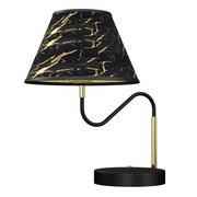Lampy stojące - Hermes lampka stołowa 1-punktowa czarna/złota MLP7283 - miniaturka - grafika 1