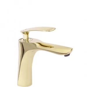 Rea B2050 Orbit Gold Bateria umywalkowa niska - Baterie umywalkowe - miniaturka - grafika 1